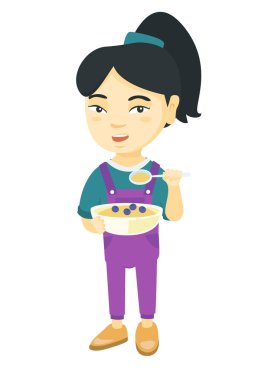 Soda içme ve peynirli burger yiyen küçük kız.