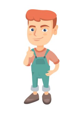 Başparmak pes beyaz küçük çocuk.