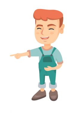 Birisi zorbalık ve parmak işaret beyaz çocuk