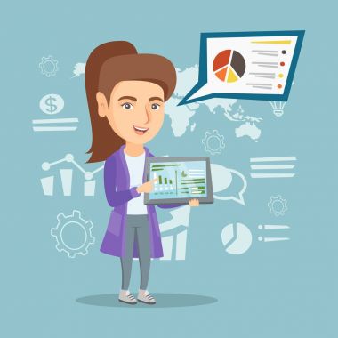 Tablet bilgisayarda rapor sunma işkadını