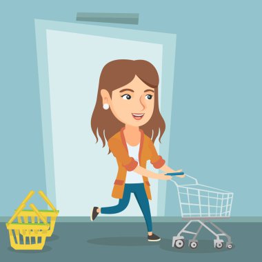 Dükkana ile arabası çalışan müşteri.