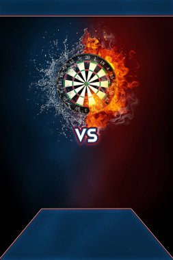 Dart spor turnuva modern poster şablonu.