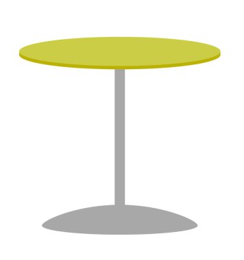 Yuvarlak masa vektör karikatür çizim.