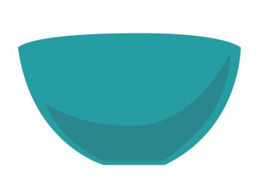 Boş mavi kase vektör karikatür çizim.