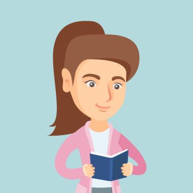 Genç Beyaz öğrenci kitap okuma.