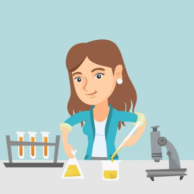 Deney Laboratuvarı sınıftaki öğrenci.