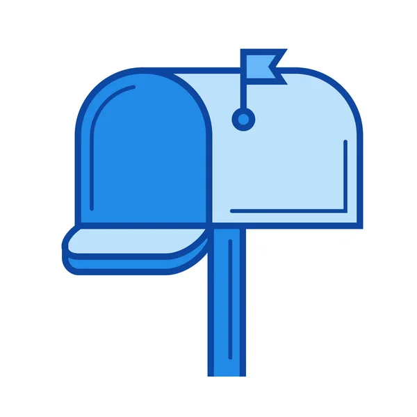 Poštovní box řádku ikona. — Stockový vektor