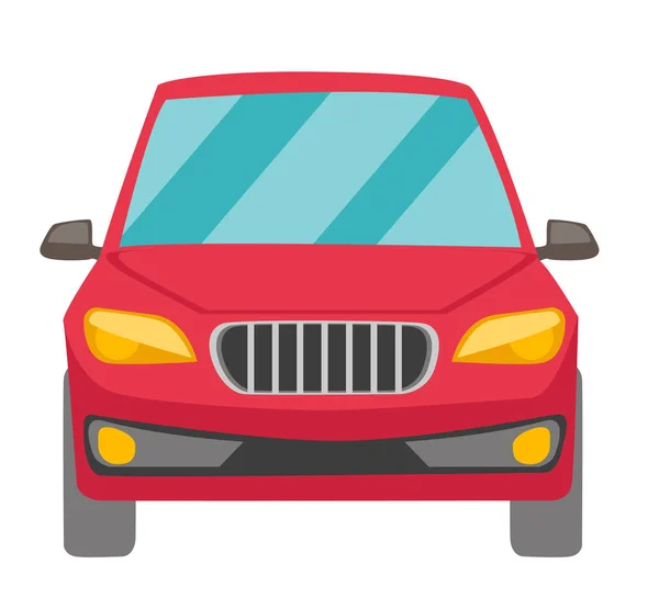 Red car vector cartoon illustration. — Stock Vector