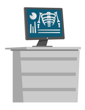 X-Ray görüntü vektör karikatür çizim.