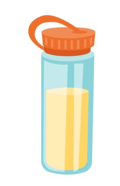 Protein shaker vektör karikatür çizim.