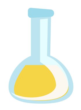 Cam laboratuvar şişesi vektör karikatür çizim