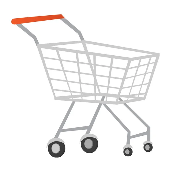 Wire shopping cart vector cartoon illustration. — Stock Vector