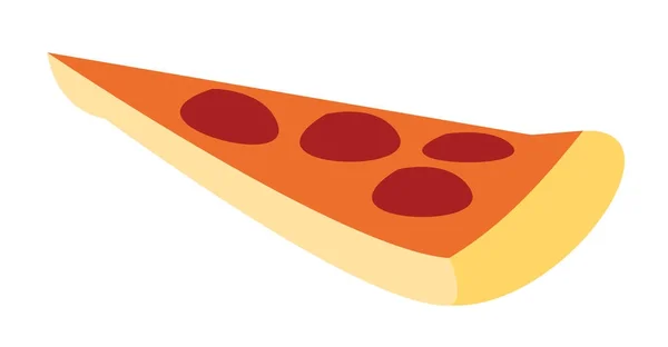 Fetta di pizza vettoriale illustrazione cartone animato . — Vettoriale Stock