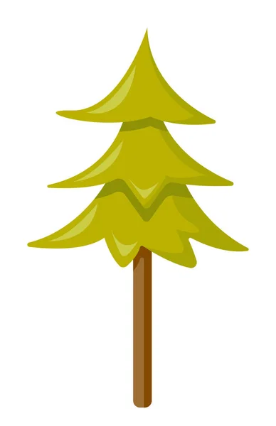 Árbol de abeto vector ilustración de dibujos animados . — Vector de stock