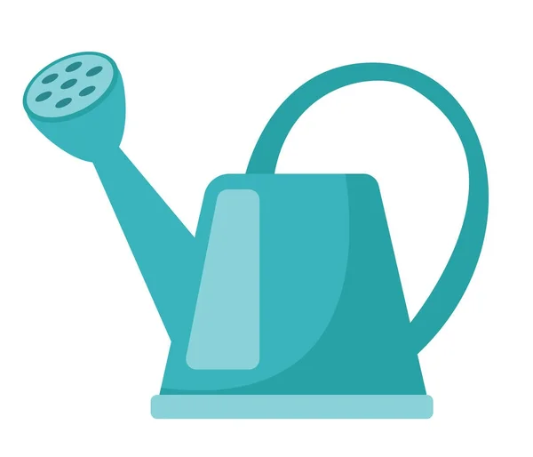 Blue watering can vector cartoon illustration. — Stock Vector