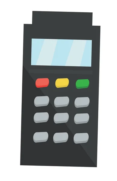 Credit card terminal vector cartoon illustration. — Stock Vector