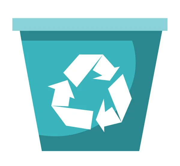 Recycle bin vektor kreslené ilustrace. — Stockový vektor