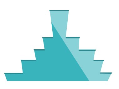 Merdiven vektör karikatür çizim ile podyum.