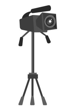 Video kamera tripod vektör çizim üzerinde.