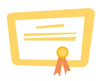 Sertifika veya diploma vektör karikatür çizim