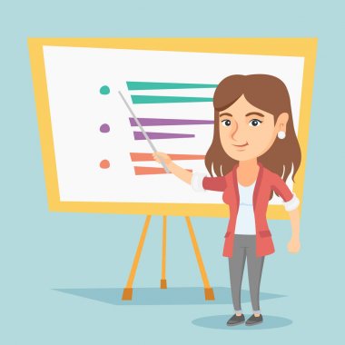 Beyaz öğretmen ya da tahtaya işaret eden öğrenci.