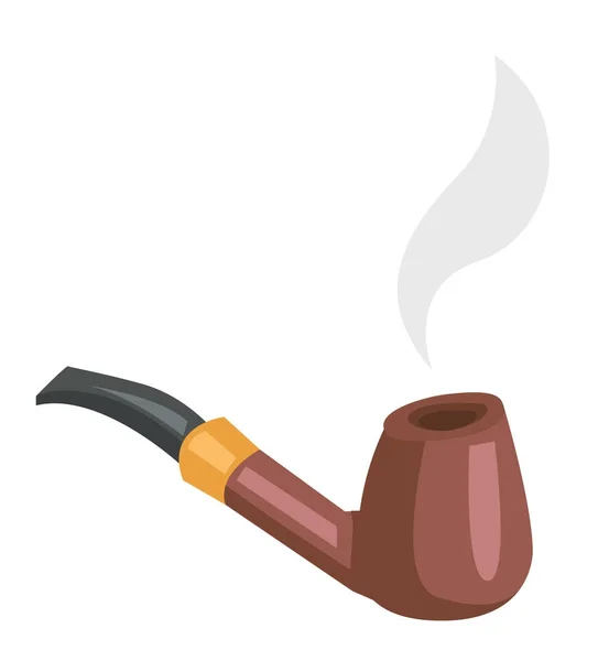 Tobacco smoking pipe vector cartoon illustration.