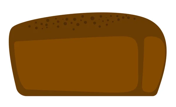 Fresh black bread vector cartoon illustration. — Stock Vector