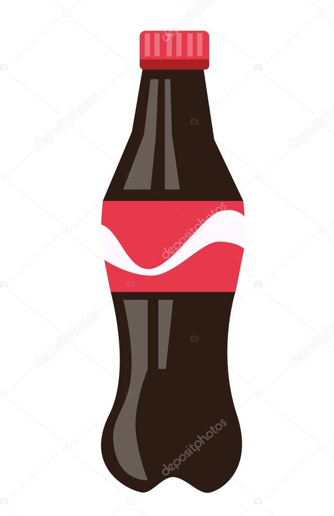 Vector: botella coca cola | Botella de ilustración de dibujos animados