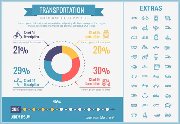 Transportation infographic template and elements. — Stock Vector