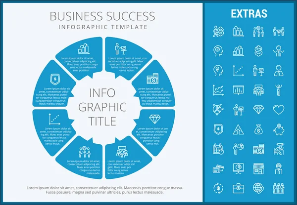 Business succes infographic sjabloon en elementen — Stockvector