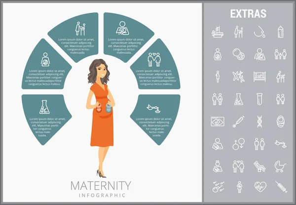 Annelik Infographic şablon, öğeler ve simgeler — Stok Vektör