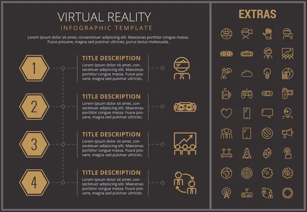 Το πρότυπο γράφημα εικονικής πραγματικότητας και στοιχεία. — Διανυσματικό Αρχείο