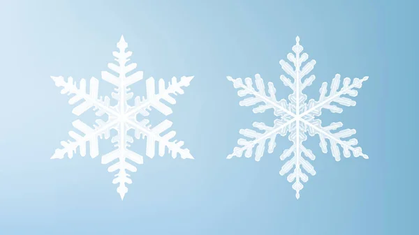 明るい青の背景に分離された白い雪 — ストックベクタ