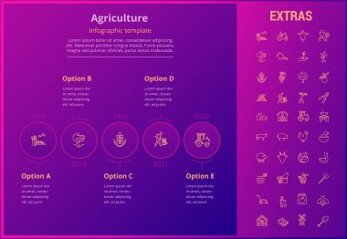 Tarım Infographic şablon, öğeleri, simgeler.