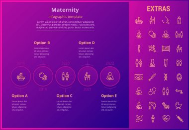 Annelik Infographic şablon, öğeler ve simgeler