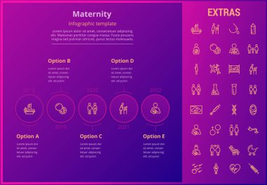 Annelik Infographic şablon, öğeler ve simgeler