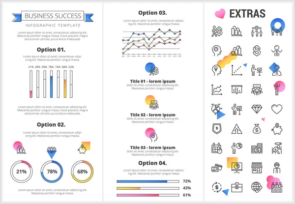 Business infographic template and elements. — Stock Vector