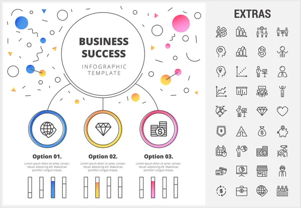 Modèle et éléments d'infographie d'entreprise . — Image vectorielle