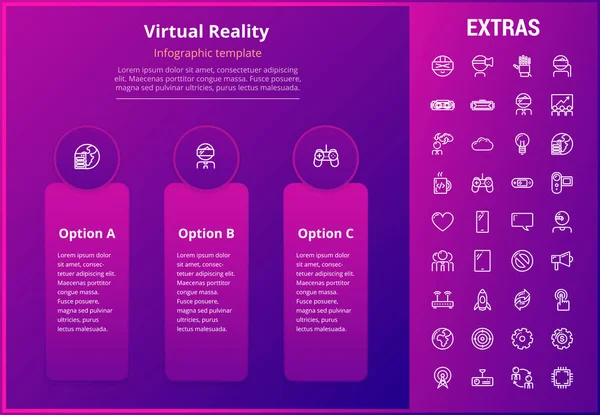 Virtual reality infographic template and elements. — Stock Vector