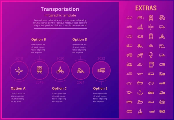 Infographic transportmall och element. — Stock vektor