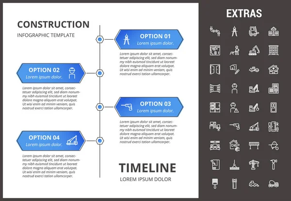 Construction infographic template and elements. — Stock Vector