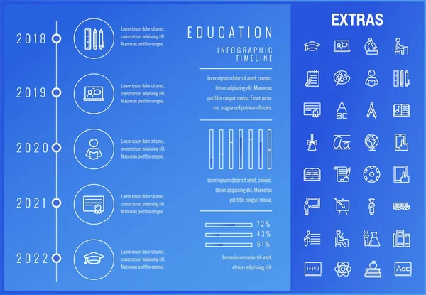 Εκπαίδευση infographic πρότυπο, τα στοιχεία και τα εικονίδια — Διανυσματικό Αρχείο