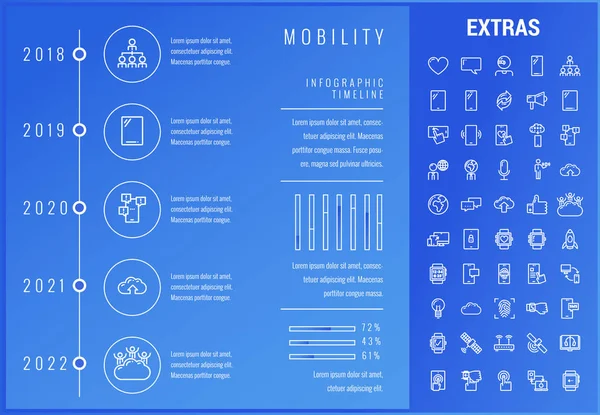 Rörlighet infographic mall, element och ikoner. — Stock vektor