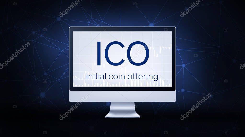 ICO initial coin offering banner.