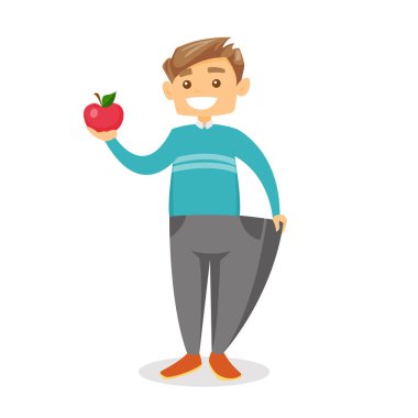 Diyet sonuçlar pantolon ince adam.