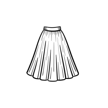 Elbise el çizilmiş kroki simgesi.