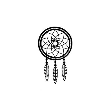 Dreamcatcher el çizilmiş kroki simgesi.