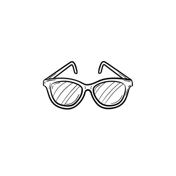 Gafas graduadas dibujadas a mano icono del boceto . — Vector de stock