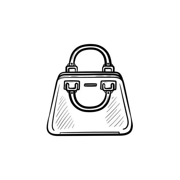 Female handbag hand drawn sketch icon. — Stock Vector