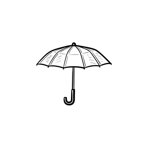Paraguas dibujado a mano icono del boceto . — Archivo Imágenes Vectoriales